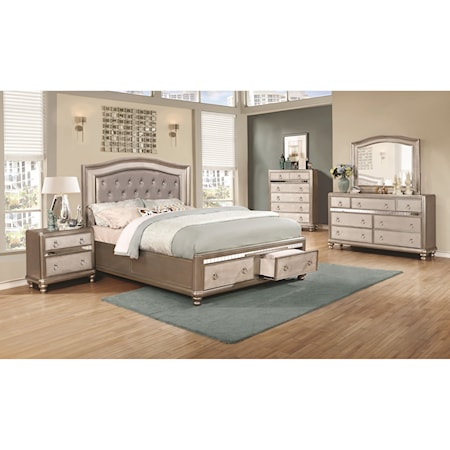 California King Bedroom Group with Storage Bed