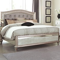 King Bed with Button Tufting