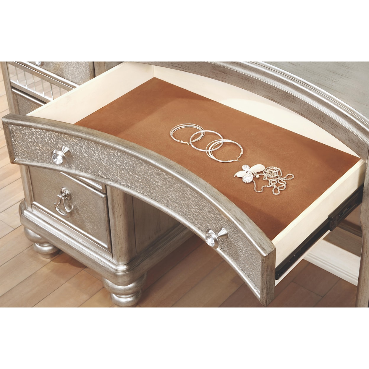 Coaster Bling Game Vanity Desk with 7 Drawers