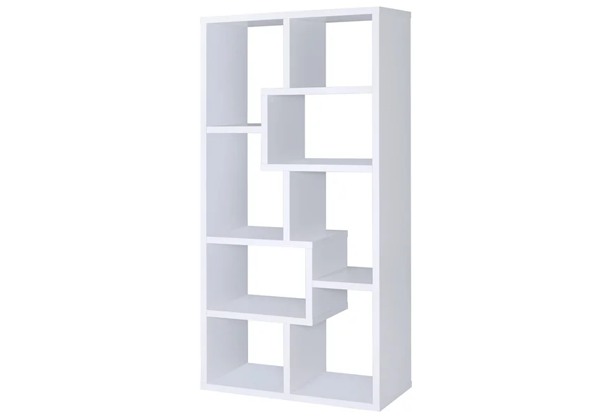 Bookcases Bookcase, White by Coaster at Red Knot