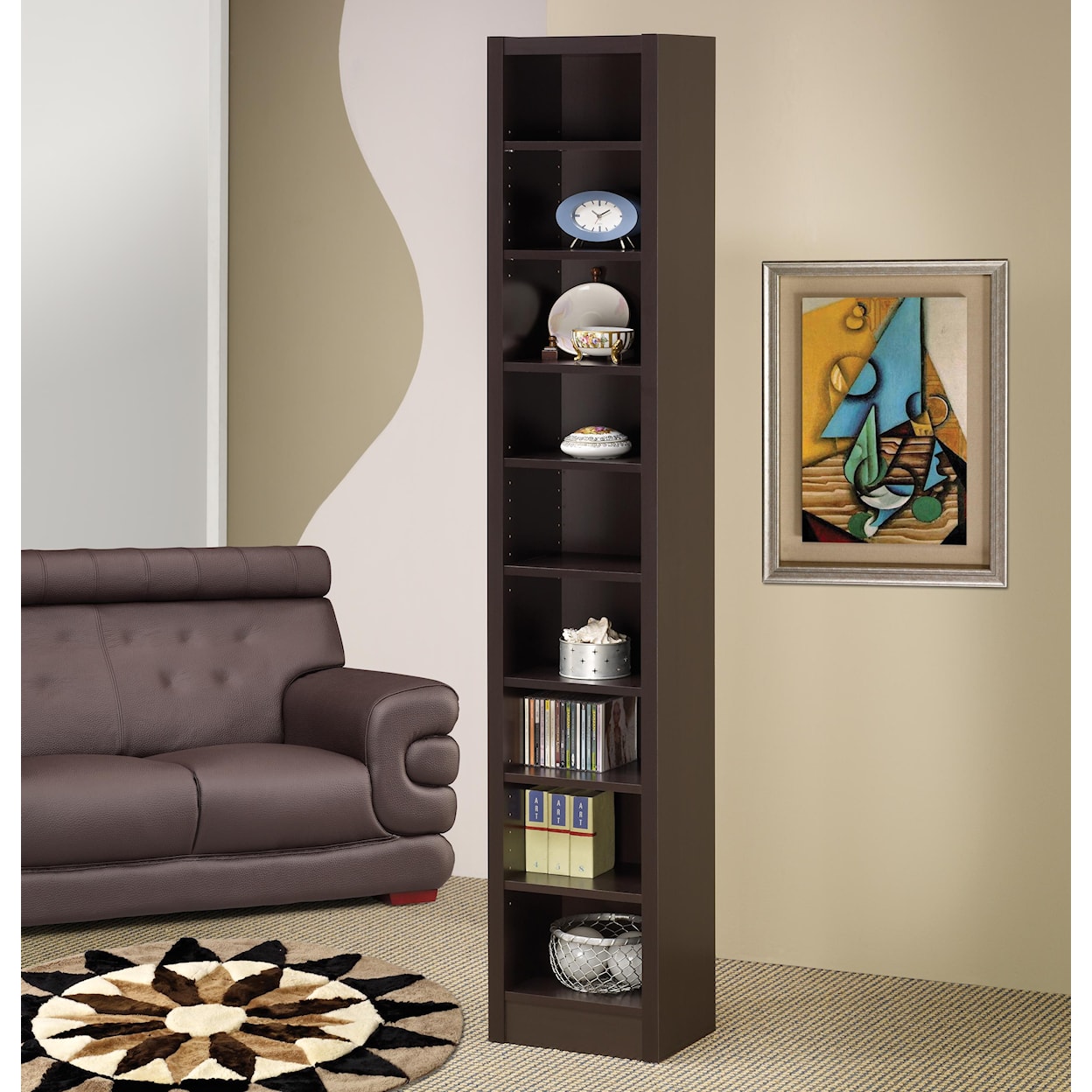 Coaster Bookcases CAPPUCINO BOOKCASE |