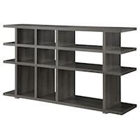 Contemporary Weathered Grey Bookcase/Console