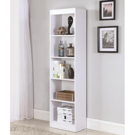 5 Shelf Narrow Bookcase