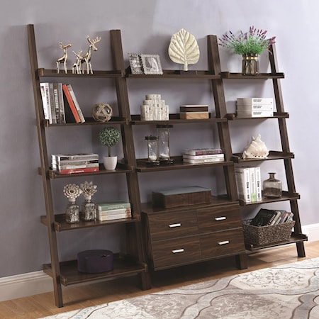 Ladder Bookcase Set