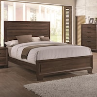 Transitionally Styled King Panel Bed