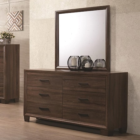 Dresser and Mirror Set