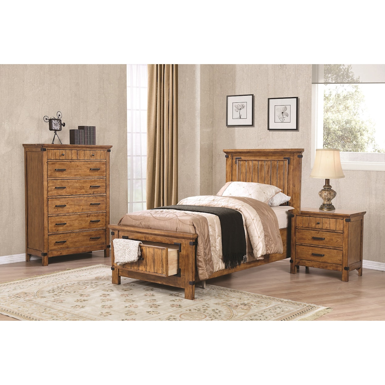Coaster Brenner 7PC Twin Bedroom Group