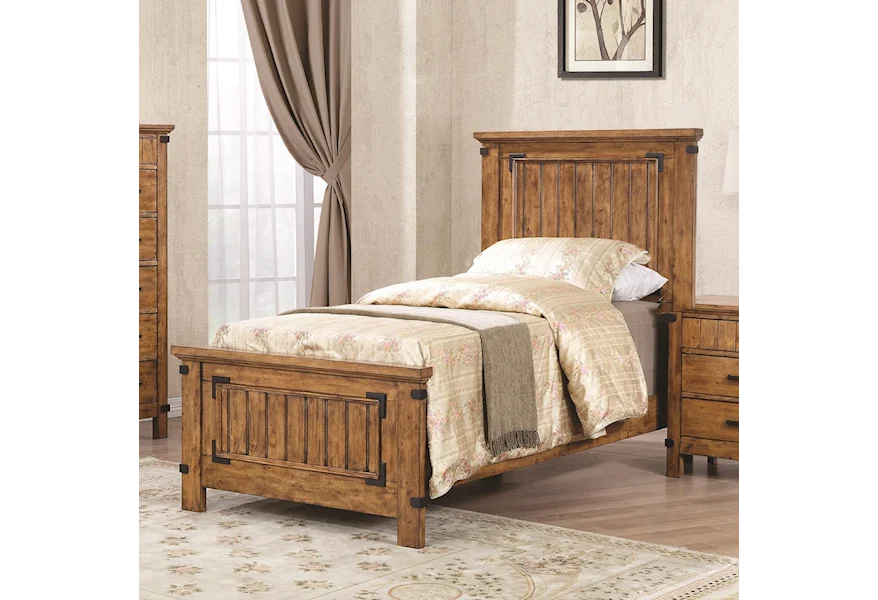Brenner Twin Panel Bed by Coaster at Z & R Furniture