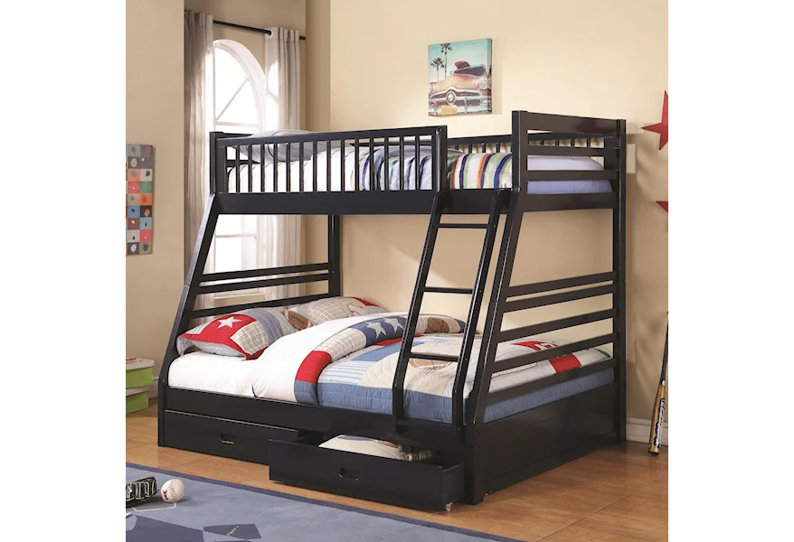 Bunks Twin over Full Bunk Bed by Coaster at Z & R Furniture