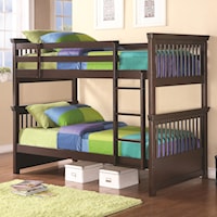 Casual-Style Twin Bunk Bed