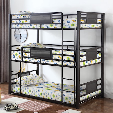 METAL TRIPLE BUNK BED |