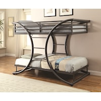 Twin-over-Twin Contemporary Bunk Bed