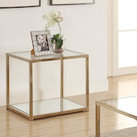 End Table with Mirror Shelf