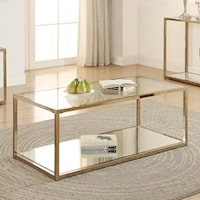 Coffee Table with Mirror Shelf