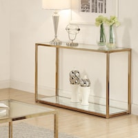 Sofa Table with Mirror Shelf