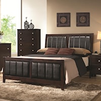 Upholstered King Bed with Paneled Upholstery