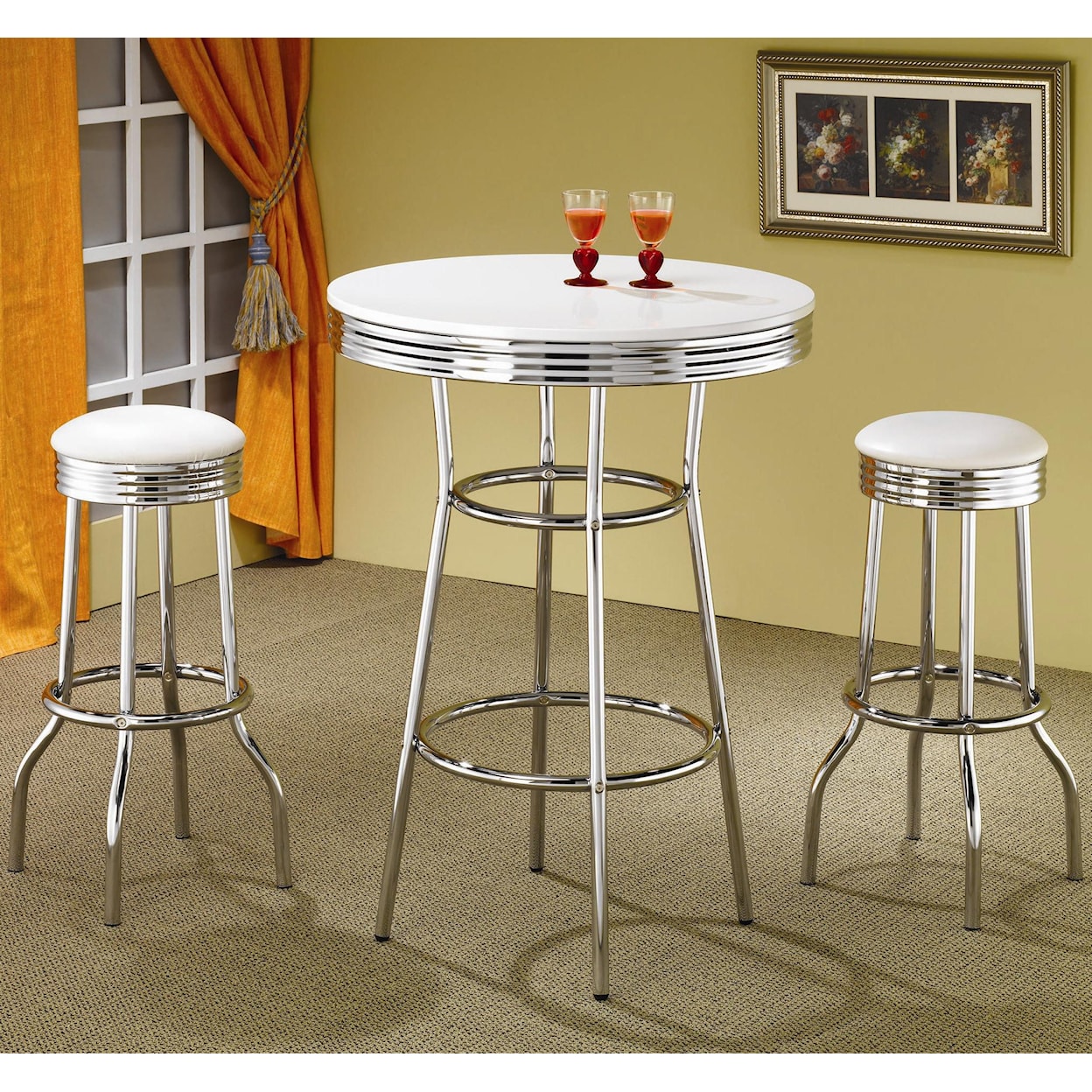 Coaster Cleveland Soda Fountain Bar Stool