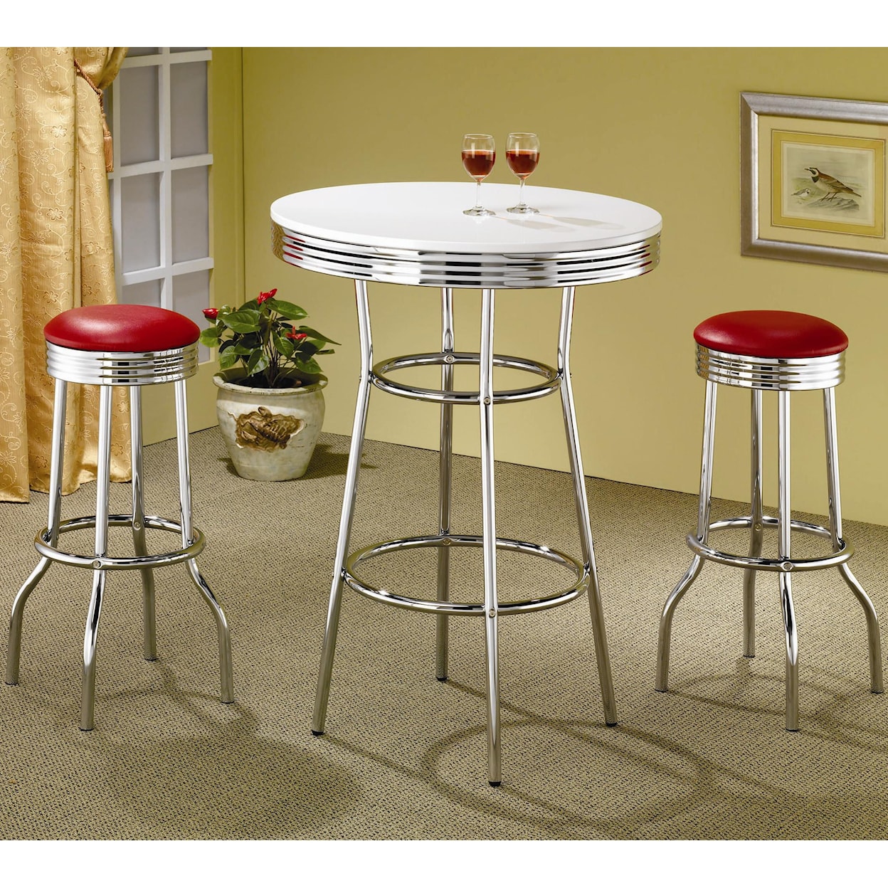 Coaster Cleveland 3 Piece Bar Set