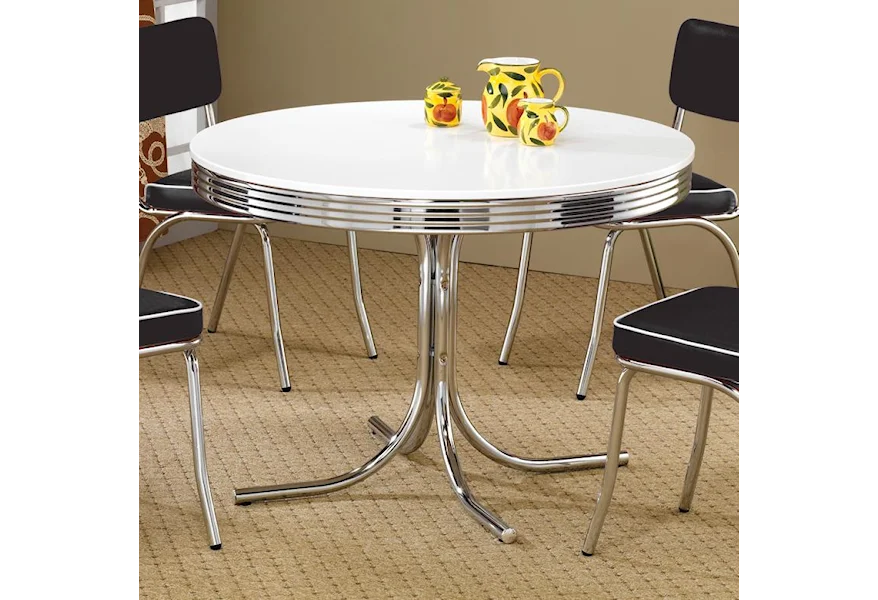 Cleveland Round Dining Table by Coaster at A1 Furniture & Mattress
