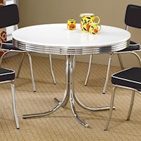 Round Chrome Plated Dining Table