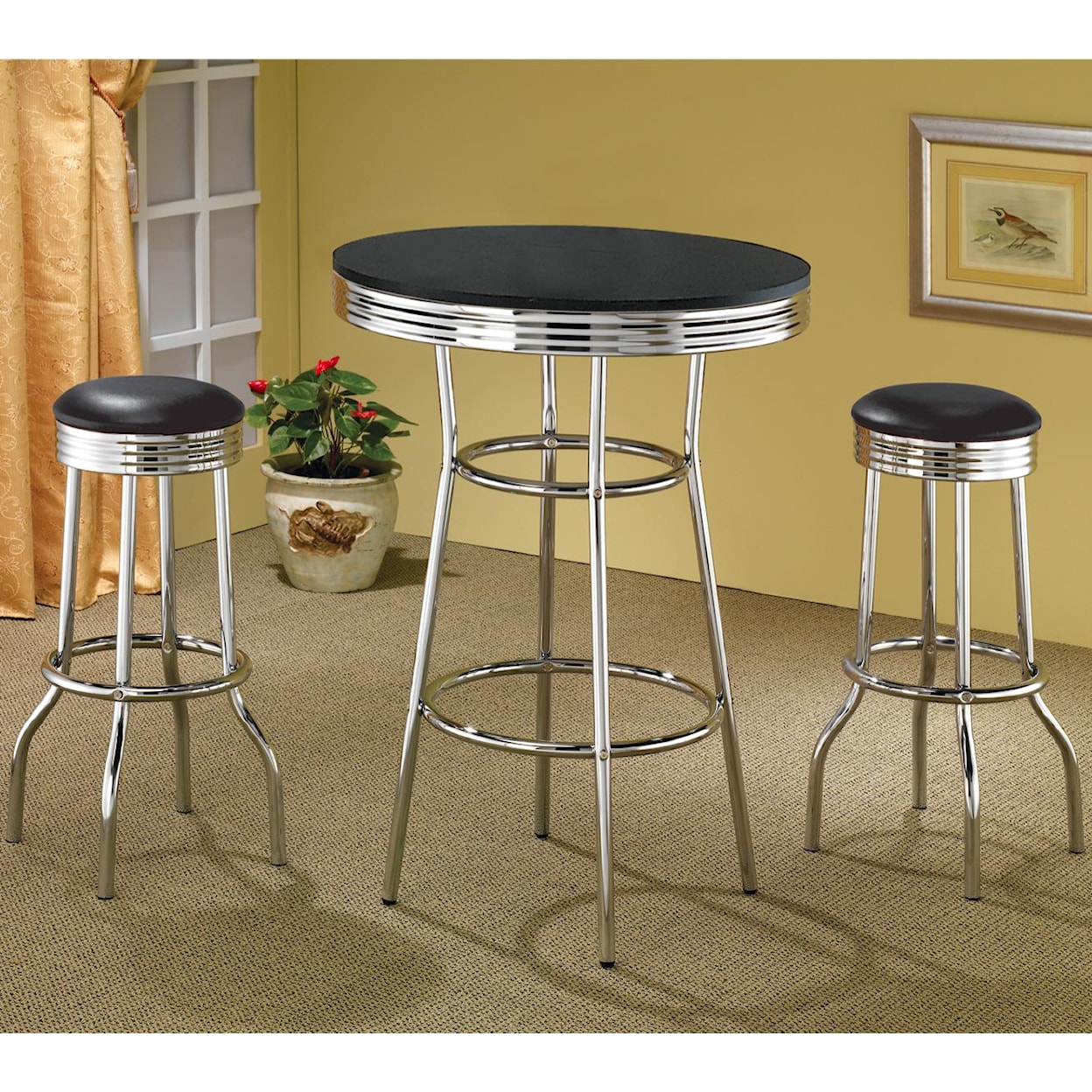 Coaster Cleveland Soda Fountain Bar Stool