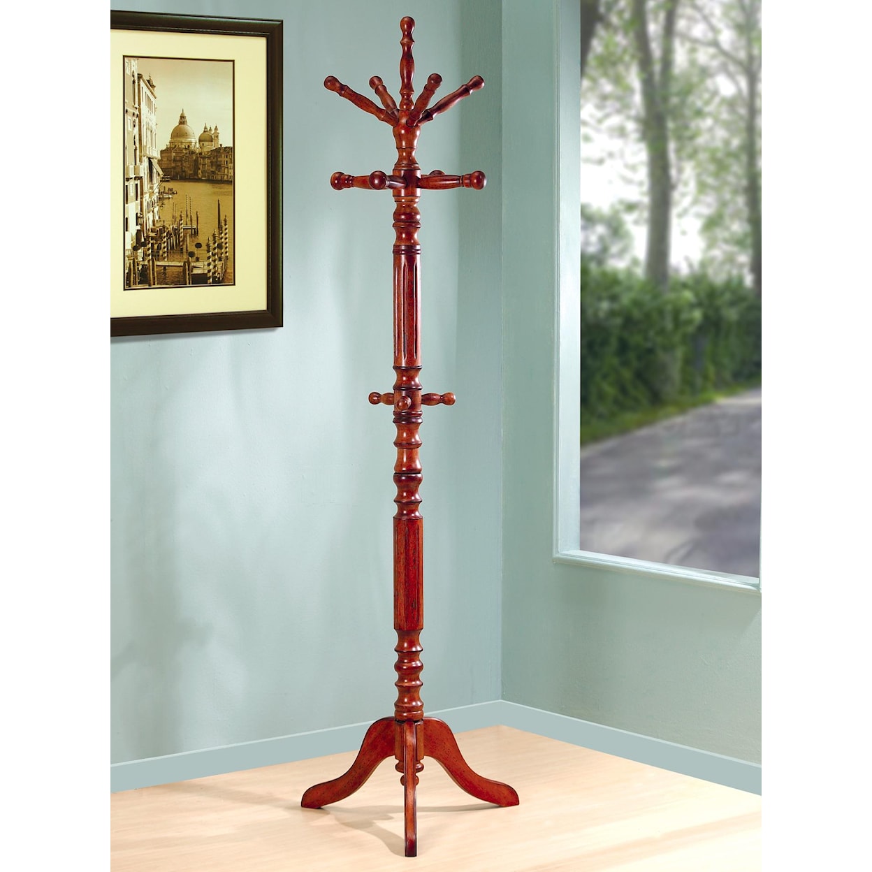 Coaster Coat Racks TOBACCO 11 HOOK COAT RACK | .