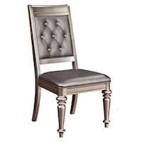 Upholstered Side Chair with Tufted Back