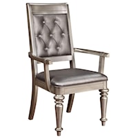 Upholstered Arm Chair with Tufted Back