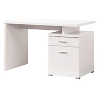 Contemporary Desk with Cabinet
