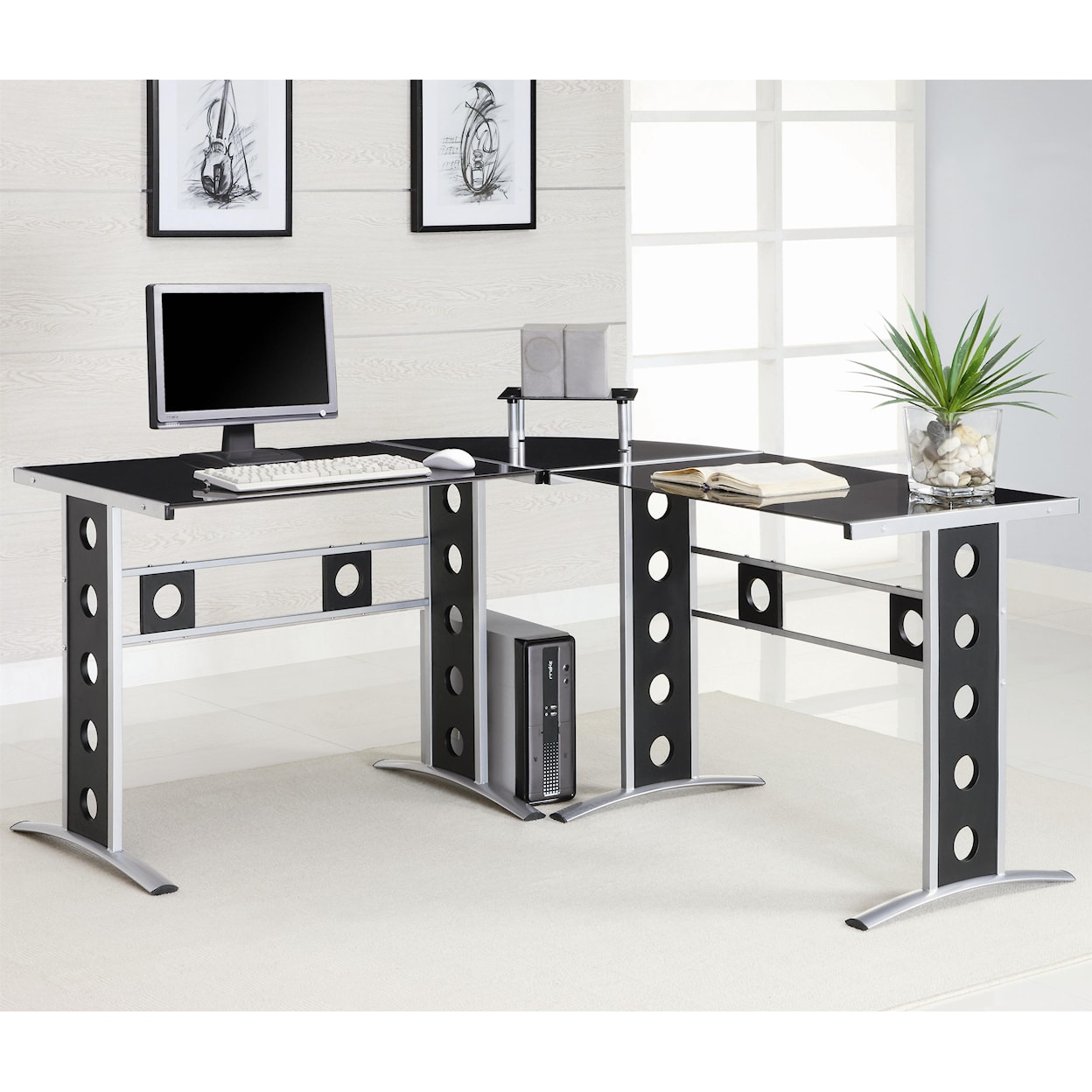 Coaster  - L Shape Desk