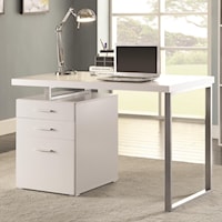 Writing Desk with File Drawer and Reversible Set-Up