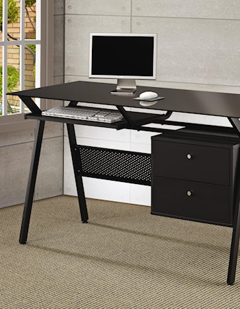 MATTE BLACK COMPUTER DESK |