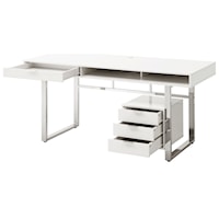 Contemporary Desk with Smooth Finish