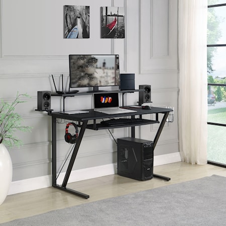 Gunmetal Gaming Desk