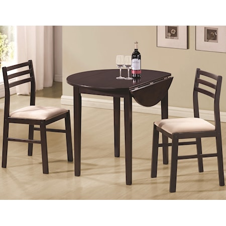 CAPPUCCINO 3 PC DROPLEAF DINETTE |