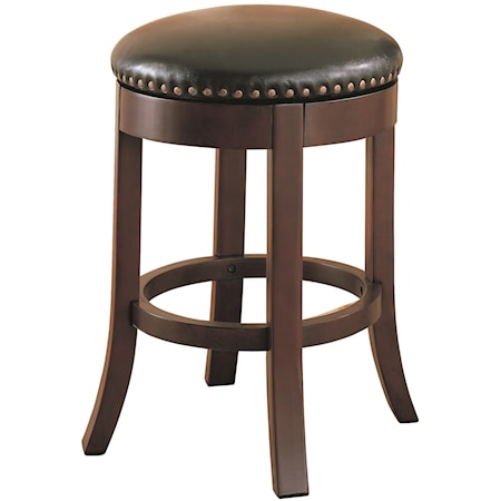 24" Swivel Bar Stool with Upholstered Seat