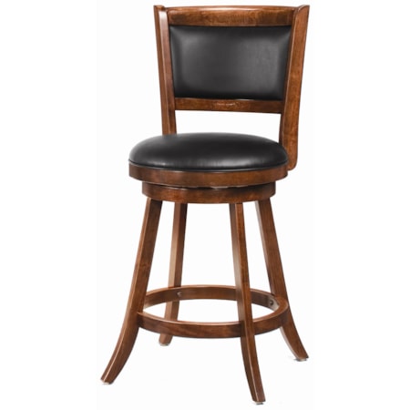 24" Swivel Bar Stool with Upholstered Seat