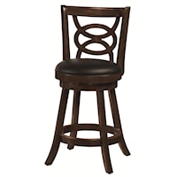 24" Swivel Bar Stool with Upholstered Seat