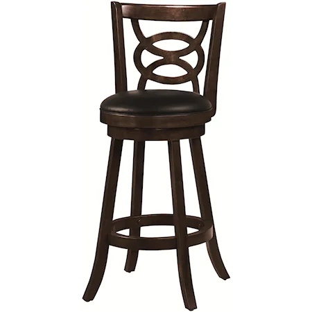 29" Swivel Bar Stool with Upholstered Seat