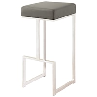 Contemporary Bar Stool with Upholstered Seat