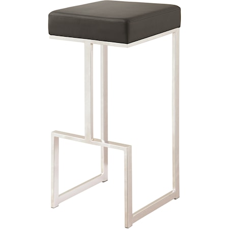 Contemporary Bar Stool with Upholstered Seat