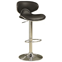 Adjustable Height Contemporary Bar Stool with Swivel Seat