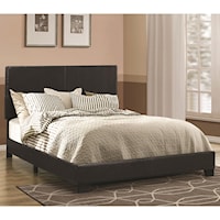 Leatherette Upholstered King Bed