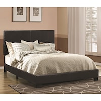 Leatherette Upholstered Queen Bed