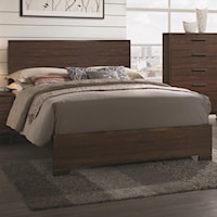 Eastern King Bed with Wood Headboard