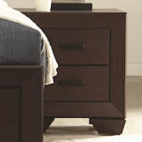 Transitional Two Drawer Nightstand