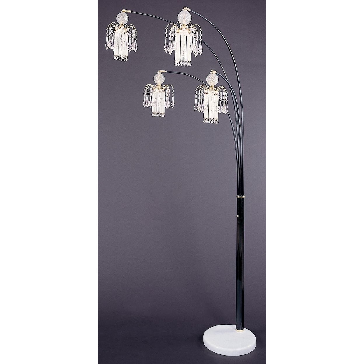 Coaster Floor Lamps CRYSTAL BLACK FLOOR LAMP |