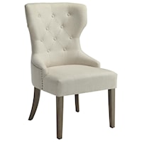 Rustic Smoke Tufted Side Chair