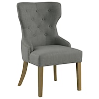 Grey Tufted Dining Side Chair