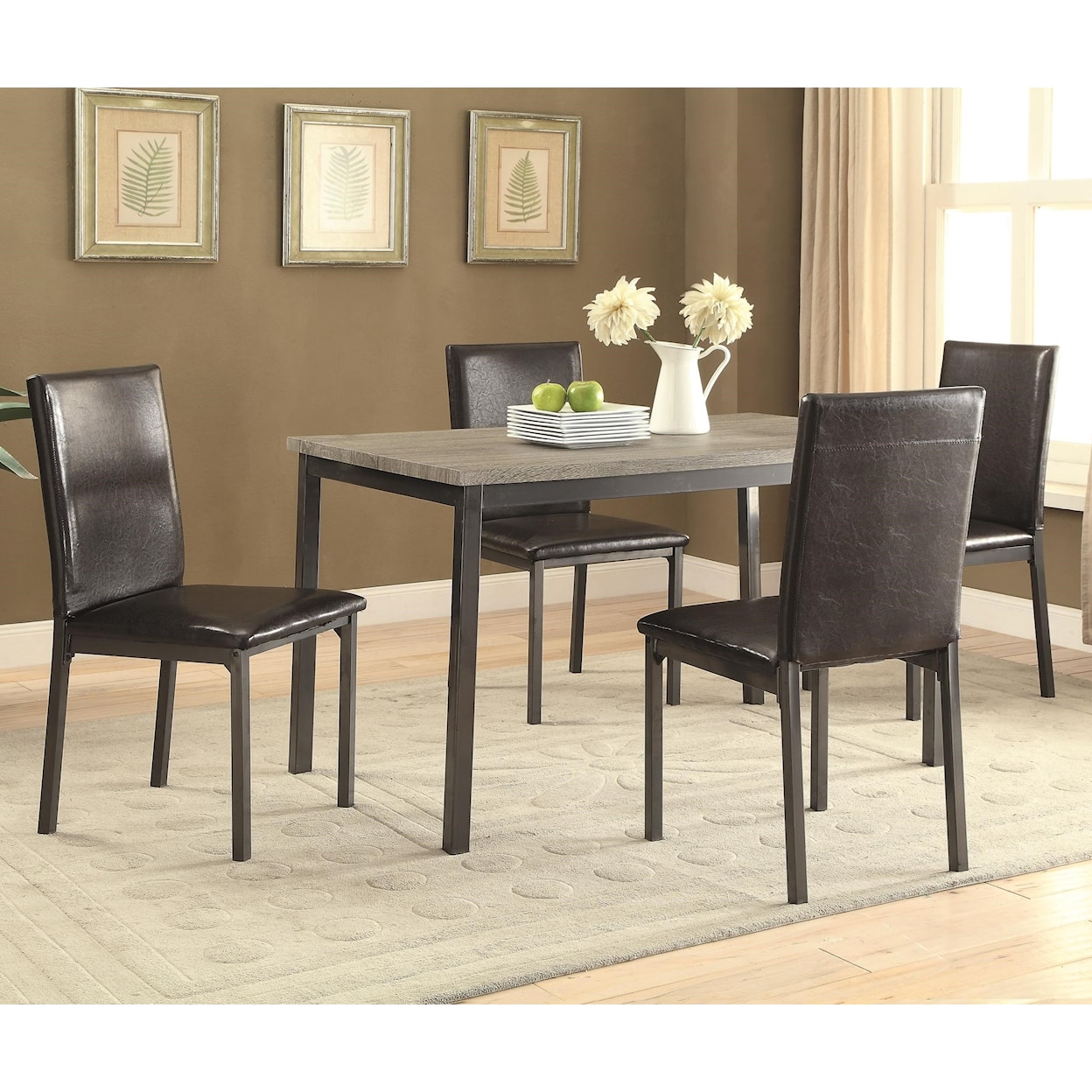 Coaster Garza 5 Piece Table & Chair Set